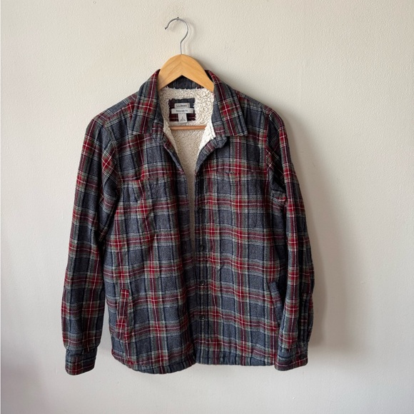 L.L. Bean Relaxed Fit Plaid Flannel Jacket Shacket - Picture 5 of 8